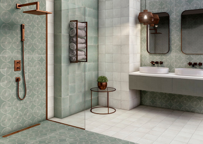 Combinación pared hidraulica baño