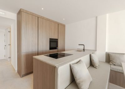 Cocina integrada al comedor